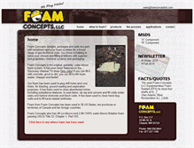 Tablet Screenshot of foamconceptsllc.com